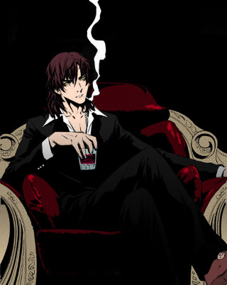 Man sitting chair cigarette mouth - his mouth free wallpaper