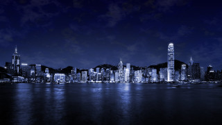 City skyline night water boat 8 - cui bai free wallpaper for desktop