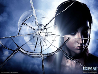Woman broken glass sky poster - a sky background behind her free wallpaper