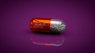 Pill red white stripe purple - a reflection free wallpaper