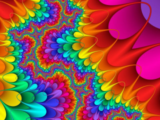Colorful abstract spiral background rainbow - psychedelic free wallpaper