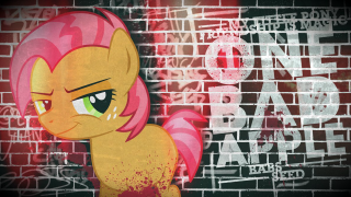 Pink pony red brick graffiti - punk art free wallpaper