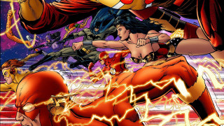 Superheroes comic cover red yellow - a comic book cover free wallpaper