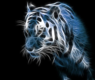 Blue tiger artistic photo face - artistic free wallpaper