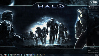 Computer screen group people halo - a computer screen free wallpaper