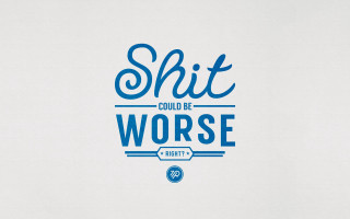White shirt blue lettering cynical - graphic design free wallpaper