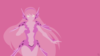 Woman pink dress background black - daphne allen free wallpaper