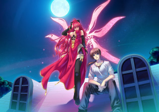 Man woman sitting ledged building - a ledge in front free wallpaper