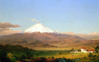 Mountain house red roof foreground - quito school free wallpaper