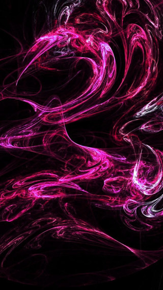 Pink swirl black background white - android jones free wallpaper for mobile