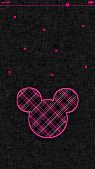 Pink mickey mouse face black - heart free wallpaper for mobile