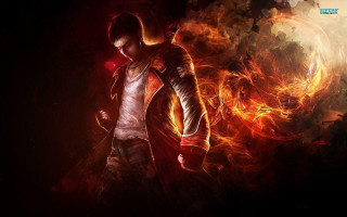 Man leather jacket fire background - a leather jacket free wallpaper