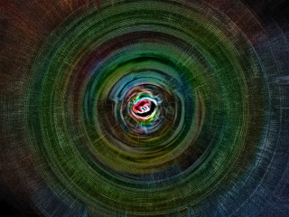 Red flower green circle circular - circular free wallpaper for desktop