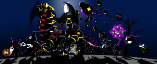 Cartoon characters full moon sky 2 - a full moon sky free wallpaper