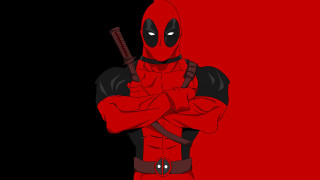 Deadpool gun red costume black - a deadpool character holding free wallpaper