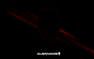 Red alien head black background - 4 k wallpaper free wallpaper
