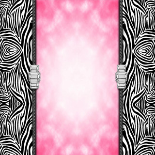 Pink black zebra print border - op art free wallpaper for tablet