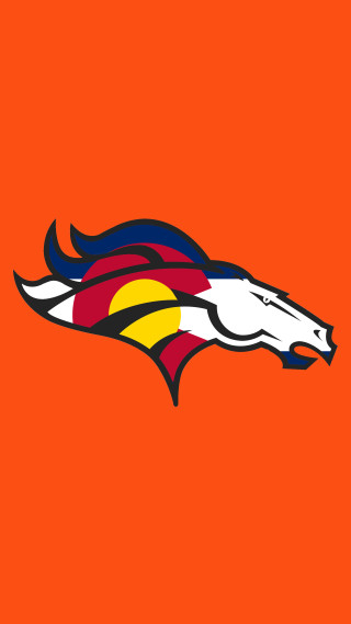 Denver football logo orange background 2 - an orange background free wallpaper for mobile