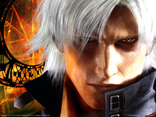 Man white hair clocks background - gothic art free wallpaper for desktop