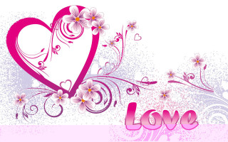 Pink heart flowers love image 2 - a pink border free wallpaper