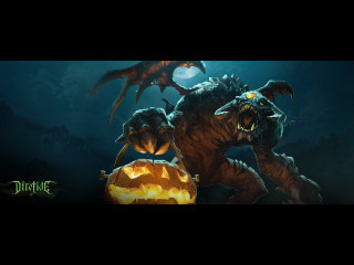 Demonic creature pumpkin mouth full 3 - a pumpkin free wallpaper for desktop