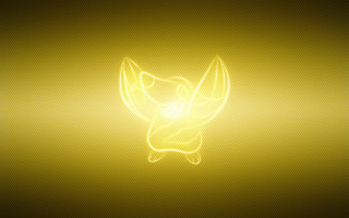 Yellow light small animal black - back side free wallpaper