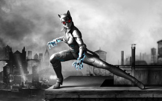 Catwoman futuristic suit dancing stage - a stage free wallpaper