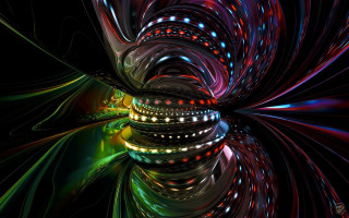 Spiral design lights black background - image of a spiral design free wallpaper