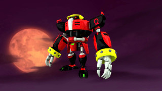 Robot dark fullmoon silhouette night - 3 d model free wallpaper