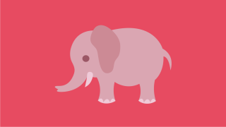Pink elephant red background black - vector curve free wallpaper for desktop
