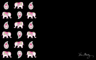 Elephants pink white designs backs - a group of elephants free wallpaper