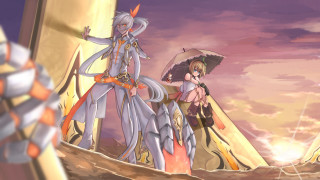 Anime couple hill sky background - elysium free wallpaper