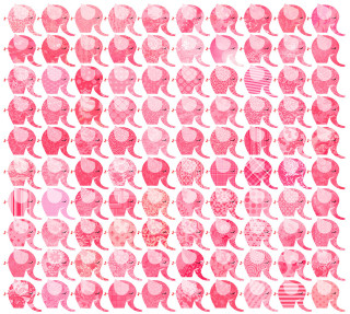 Elephants group patterns diverse large - different size free wallpaper