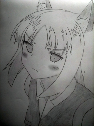 Girl cat ears cat tail 2 - anime art free wallpaper for mobile