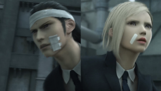 Couple white tape faces nose - perfect face free wallpaper