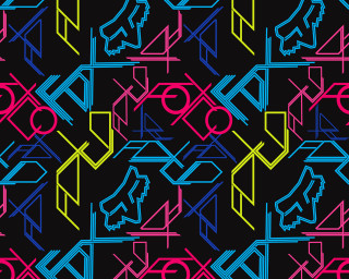 Colorful pattern black background blue 2 - a colorful pattern free wallpaper