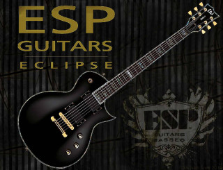 Black guitar gold hardware esp - a shield free wallpaper