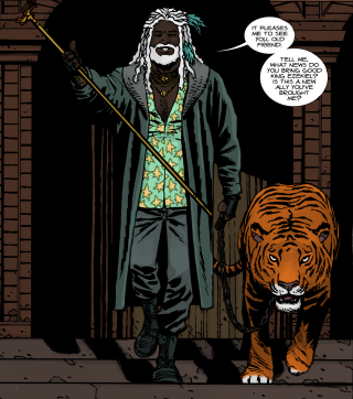 Man stick tiger doorway comic - benjamin marra free wallpaper for tablet