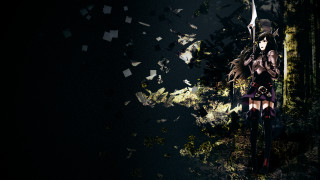 Woman costume woods sword papers - paper free wallpaper