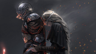 Couple people fireworks sword hand - bastien l. deharme free wallpaper