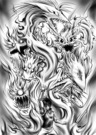 Demon chest face manga fantasy - a drawing of a demon free wallpaper