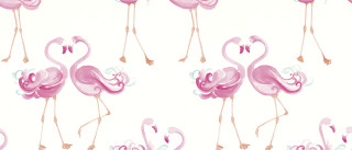 Pink flamingo pattern hearts back - heart free wallpaper for desktop