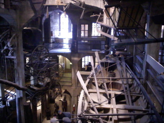 Tall building stairs windows inside - interior free wallpaper