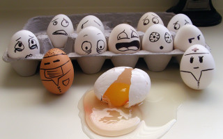 Carton eggs faces drawn egg 2 - face free wallpaper