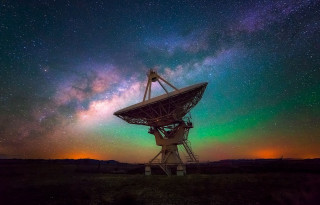 Large telescope night sky stars - milky free wallpaper