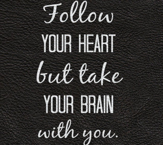 Black leather quote follow your - a white quote free wallpaper