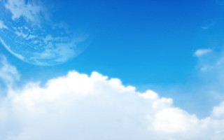Plane flying blue sky clouds 2 - a plane free wallpaper for desktop