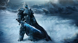 Man suit sword snow mountains 3 - a sword in the snow free wallpaper