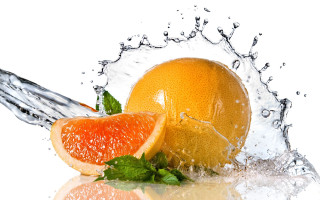 Grapefruit orange splash water white - a splash of water free wallpaper