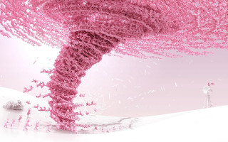 Pink sculpture tornado sprinkles white 2 - a white surface free wallpaper